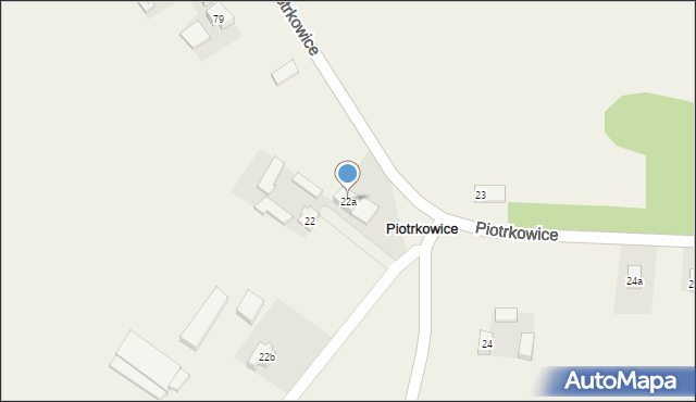 Piotrkowice, Piotrkowice, 22a, mapa Piotrkowice