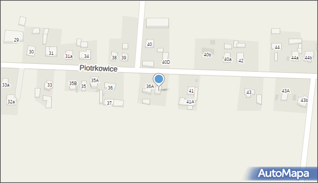 Piotrkowice, Piotrkowice, 36B, mapa Piotrkowice