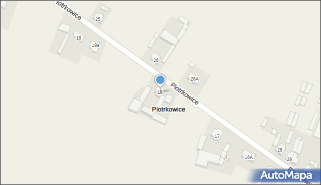 Piotrkowice, Piotrkowice, 18, mapa Piotrkowice