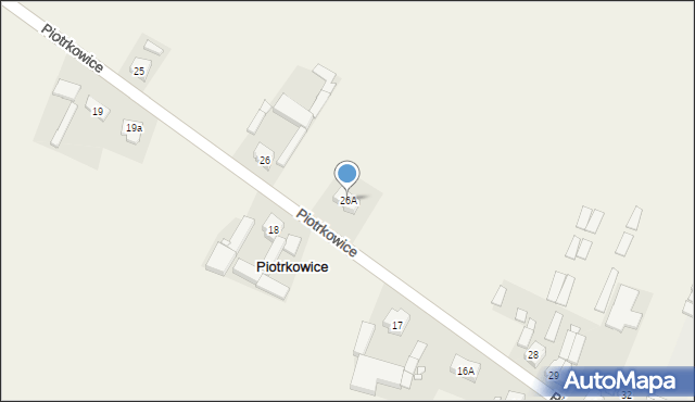 Piotrkowice, Piotrkowice, 26A, mapa Piotrkowice