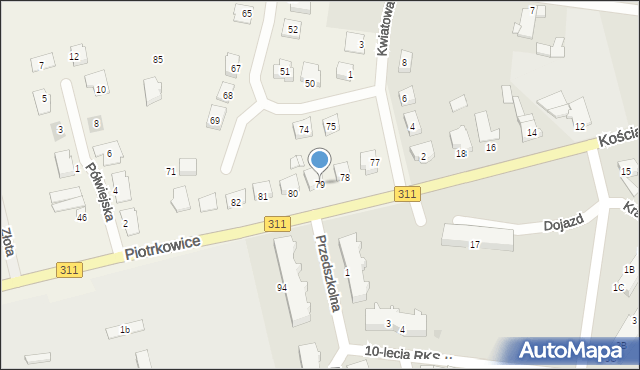 Piotrkowice, Piotrkowice, 79, mapa Piotrkowice