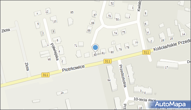 Piotrkowice, Piotrkowice, 82, mapa Piotrkowice