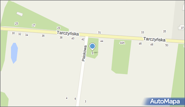 Piotrkowice, Piaskowa, 1, mapa Piotrkowice