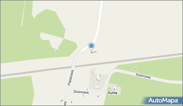 Piotrkowice, Piaskowa, 5, mapa Piotrkowice