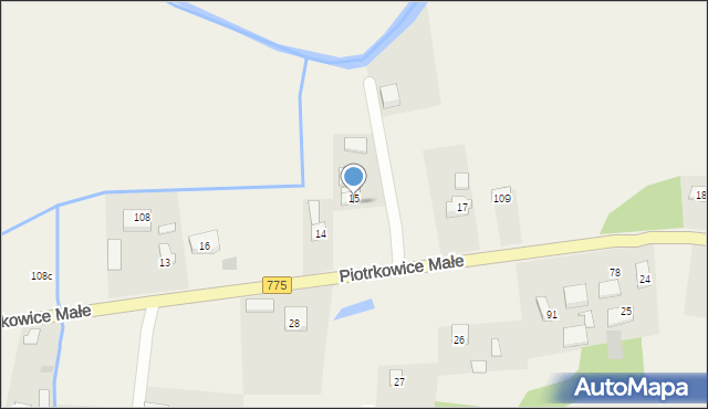 Piotrkowice Małe, Piotrkowice Małe, 15A, mapa Piotrkowice Małe