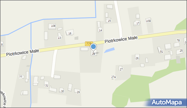 Piotrkowice Małe, Piotrkowice Małe, 28, mapa Piotrkowice Małe