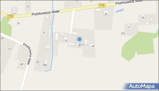 Piotrkowice Małe, Piotrkowice Małe, 30, mapa Piotrkowice Małe