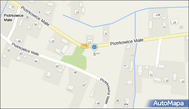 Piotrkowice Małe, Piotrkowice Małe, 32, mapa Piotrkowice Małe