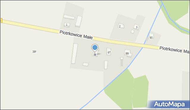 Piotrkowice Małe, Piotrkowice Małe, 38, mapa Piotrkowice Małe