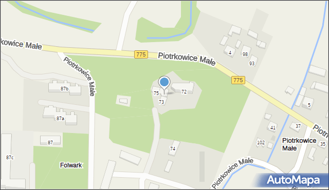 Piotrkowice Małe, Piotrkowice Małe, 74, mapa Piotrkowice Małe