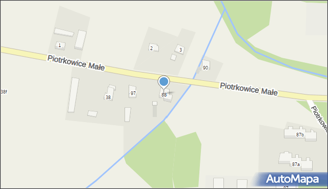 Piotrkowice Małe, Piotrkowice Małe, 88, mapa Piotrkowice Małe