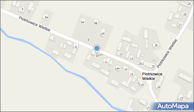 Piotrkowice Wielkie, Piotrkowice Wielkie, 10, mapa Piotrkowice Wielkie