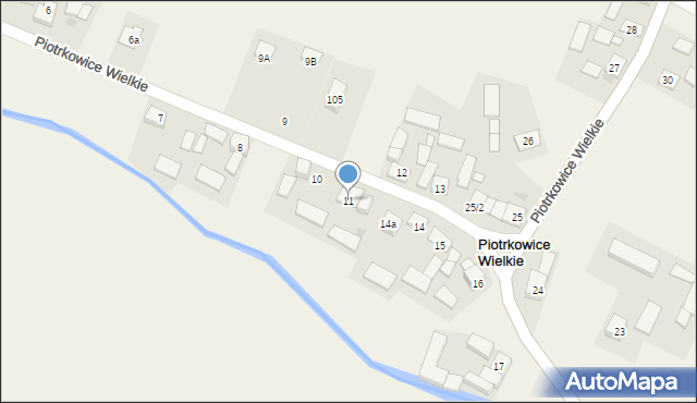 Piotrkowice Wielkie, Piotrkowice Wielkie, 11, mapa Piotrkowice Wielkie