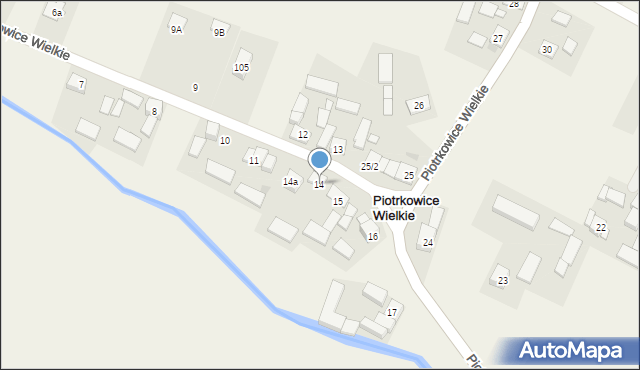 Piotrkowice Wielkie, Piotrkowice Wielkie, 14, mapa Piotrkowice Wielkie