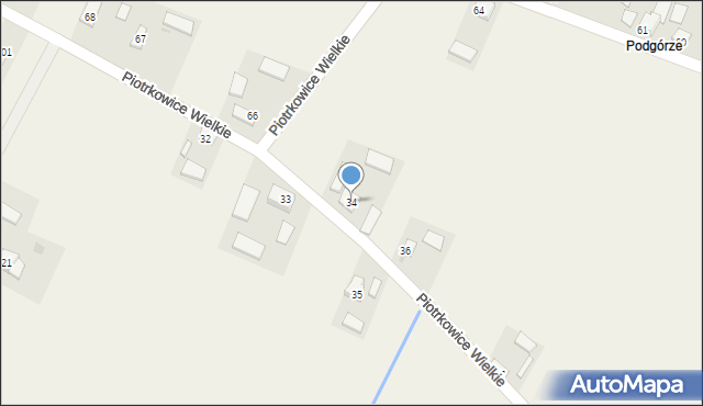Piotrkowice Wielkie, Piotrkowice Wielkie, 34, mapa Piotrkowice Wielkie