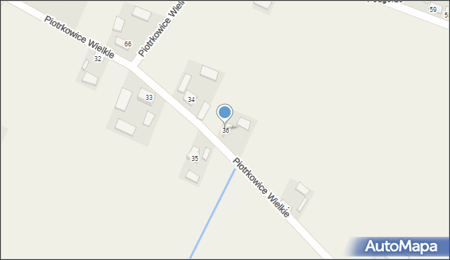 Piotrkowice Wielkie, Piotrkowice Wielkie, 36, mapa Piotrkowice Wielkie