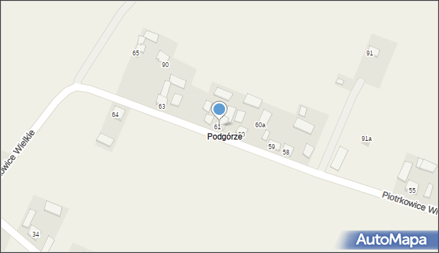 Piotrkowice Wielkie, Piotrkowice Wielkie, 62, mapa Piotrkowice Wielkie