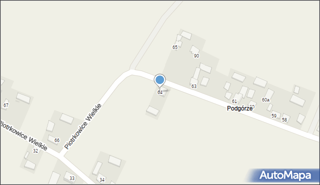 Piotrkowice Wielkie, Piotrkowice Wielkie, 64, mapa Piotrkowice Wielkie
