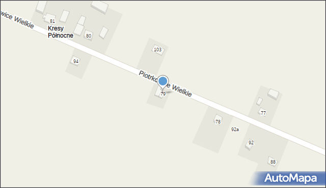 Piotrkowice Wielkie, Piotrkowice Wielkie, 79, mapa Piotrkowice Wielkie
