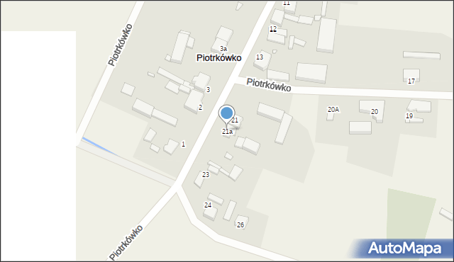 Piotrkówko, Piotrkówko, 21a, mapa Piotrkówko