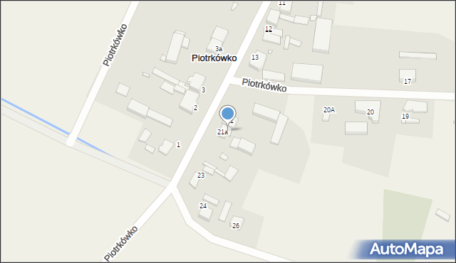 Piotrkówko, Piotrkówko, 22, mapa Piotrkówko