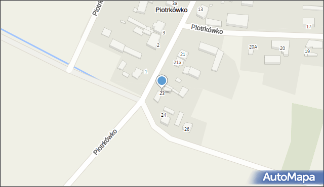 Piotrkówko, Piotrkówko, 23, mapa Piotrkówko