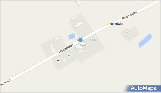 Piotrkówko, Piotrkówko, 11, mapa Piotrkówko