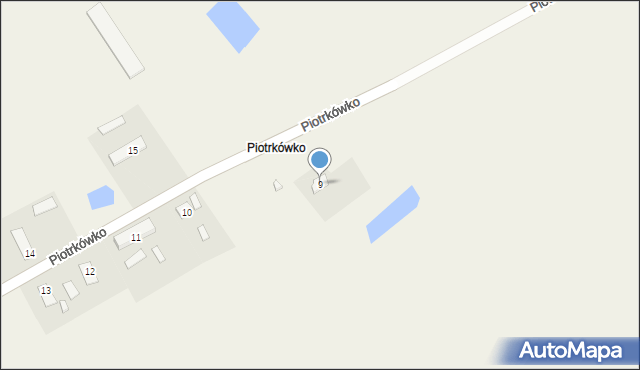 Piotrkówko, Piotrkówko, 9, mapa Piotrkówko