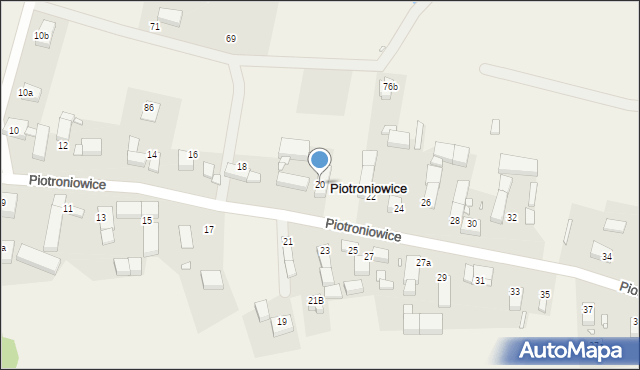 Piotroniowice, Piotroniowice, 20, mapa Piotroniowice