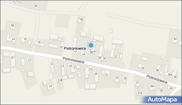 Piotroniowice, Piotroniowice, 26, mapa Piotroniowice