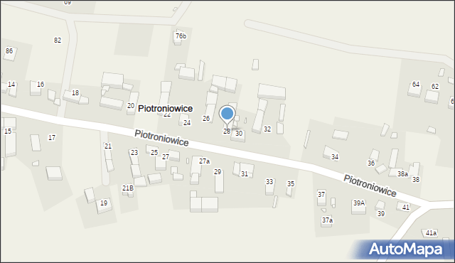 Piotroniowice, Piotroniowice, 28, mapa Piotroniowice