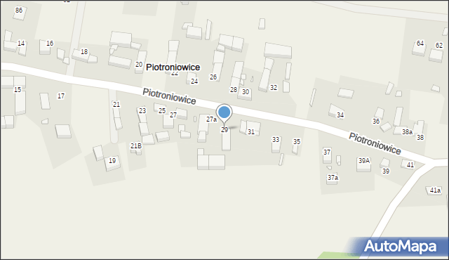 Piotroniowice, Piotroniowice, 29, mapa Piotroniowice