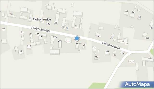 Piotroniowice, Piotroniowice, 33, mapa Piotroniowice
