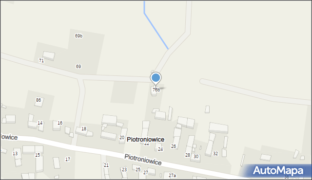 Piotroniowice, Piotroniowice, 76b, mapa Piotroniowice