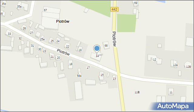 Piotrów, Piotrów, 14, mapa Piotrów