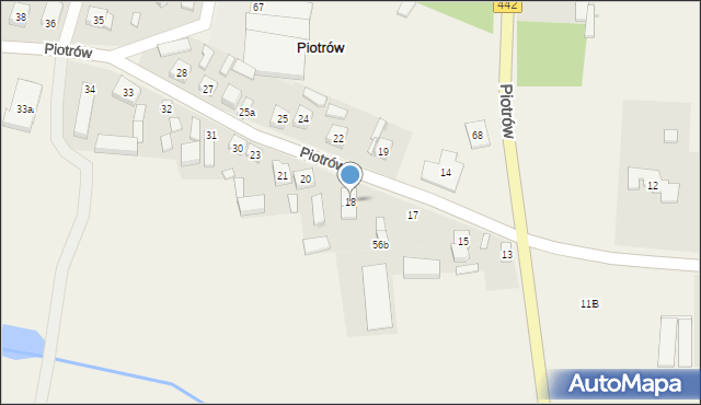 Piotrów, Piotrów, 18, mapa Piotrów