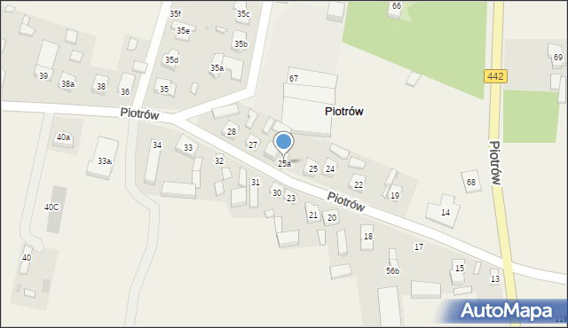 Piotrów, Piotrów, 25a, mapa Piotrów