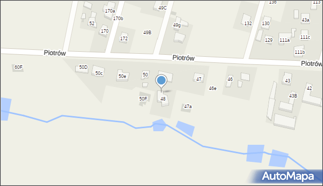 Piotrów, Piotrów, 50A, mapa Piotrów