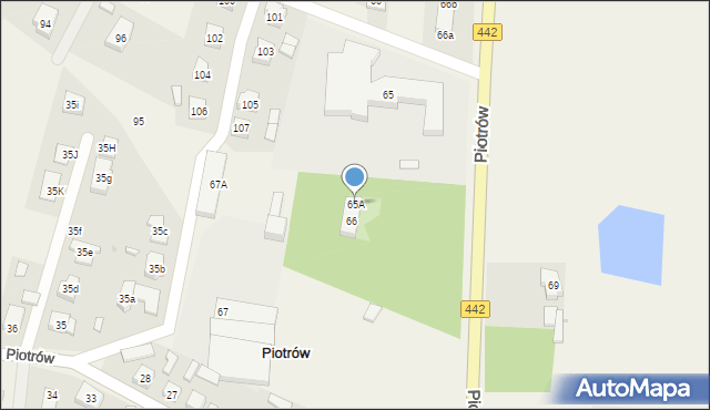 Piotrów, Piotrów, 65A, mapa Piotrów