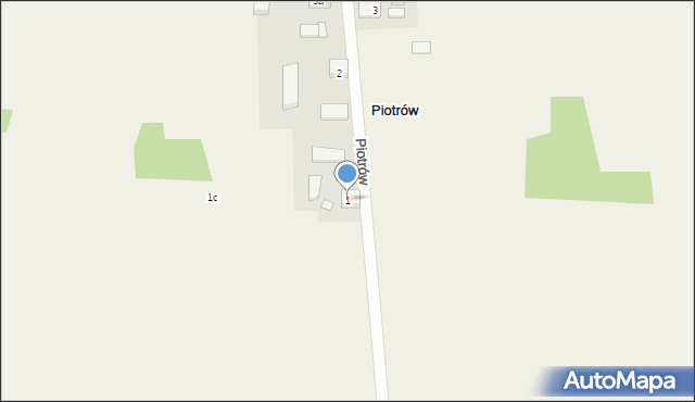 Piotrów, Piotrów, 1, mapa Piotrów