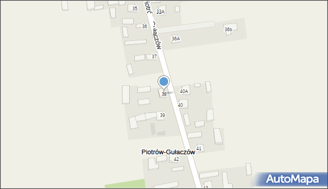 Piotrów-Gułaczów, Piotrów-Gułaczów, 38, mapa Piotrów-Gułaczów