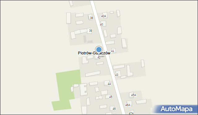 Piotrów-Gułaczów, Piotrów-Gułaczów, 42, mapa Piotrów-Gułaczów