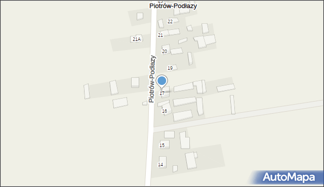 Piotrów-Podłazy, Piotrów-Podłazy, 17, mapa Piotrów-Podłazy