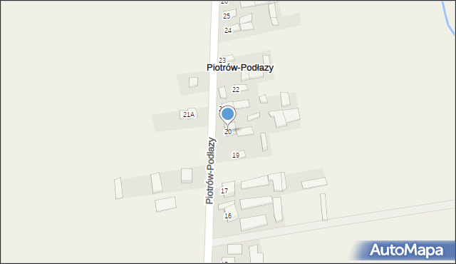 Piotrów-Podłazy, Piotrów-Podłazy, 20, mapa Piotrów-Podłazy