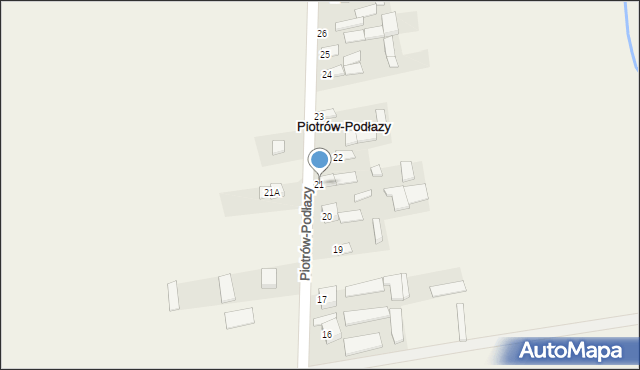 Piotrów-Podłazy, Piotrów-Podłazy, 21, mapa Piotrów-Podłazy