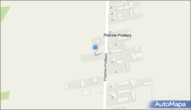 Piotrów-Podłazy, Piotrów-Podłazy, 21A, mapa Piotrów-Podłazy