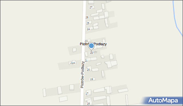 Piotrów-Podłazy, Piotrów-Podłazy, 22, mapa Piotrów-Podłazy