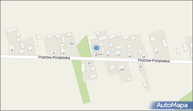 Piotrów-Porębiska, Piotrów-Porębiska, 11, mapa Piotrów-Porębiska