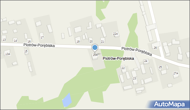 Piotrów-Porębiska, Piotrów-Porębiska, 20A, mapa Piotrów-Porębiska