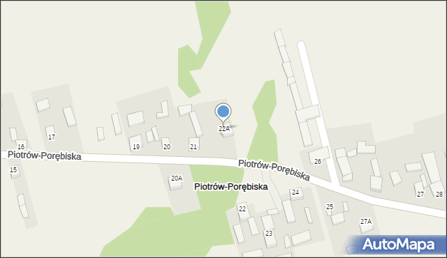 Piotrów-Porębiska, Piotrów-Porębiska, 22A, mapa Piotrów-Porębiska